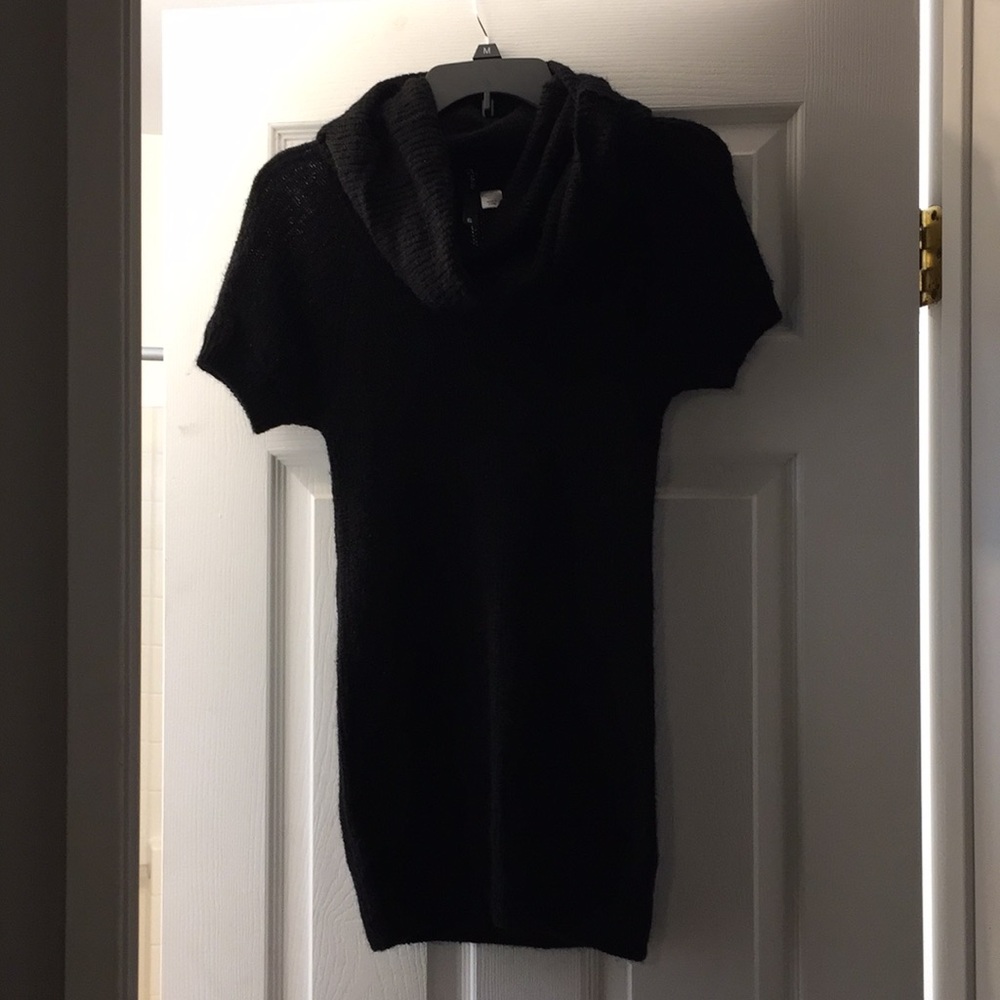 Black long knitted type shirt